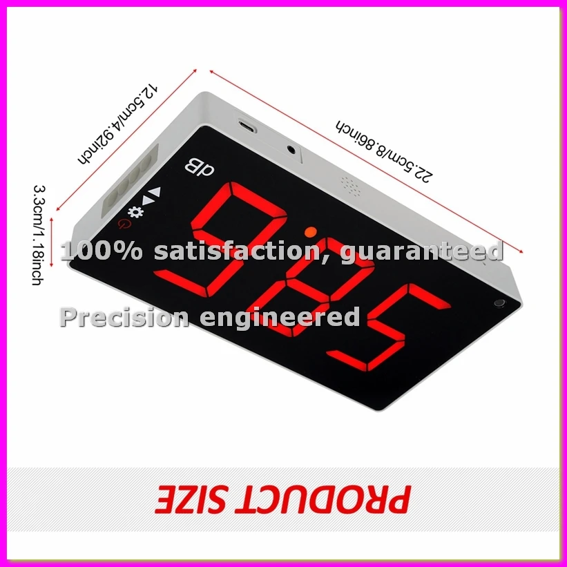 

Sound Level Meter with Large LCD Screen Wall Mounted Digital Sound Level Meter Digital Noise Decibel Monitoring Tester-ABVK
