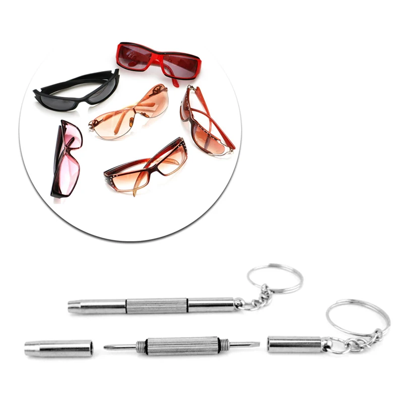 3in1 Eyeglasses Screwdriver Sunglass Watch Repair Screwdriver Tool Keychain
