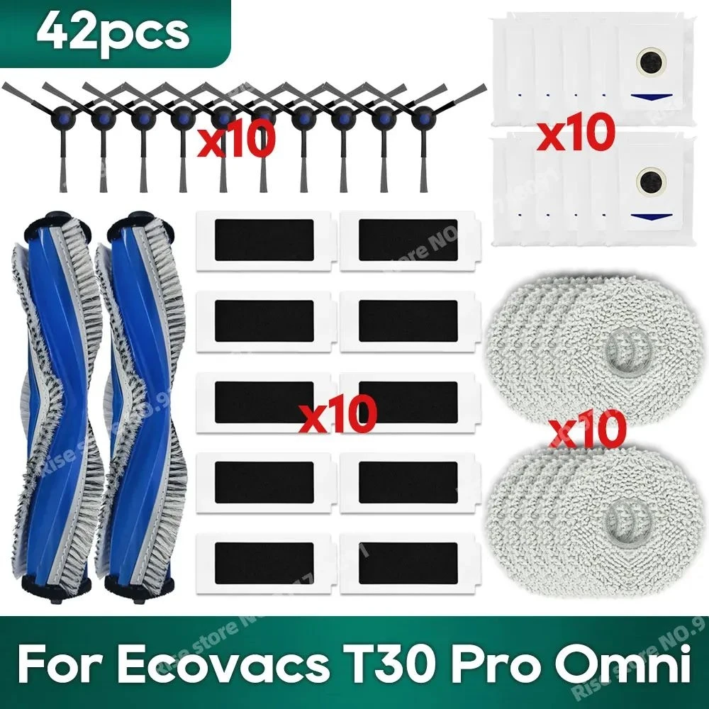 Accessories Fit For Ecovacs T30 Pro Omni (DDX14) / YEEDI M12 Pro+ Main Side Brush Filter Mop Dust Bag Replacement