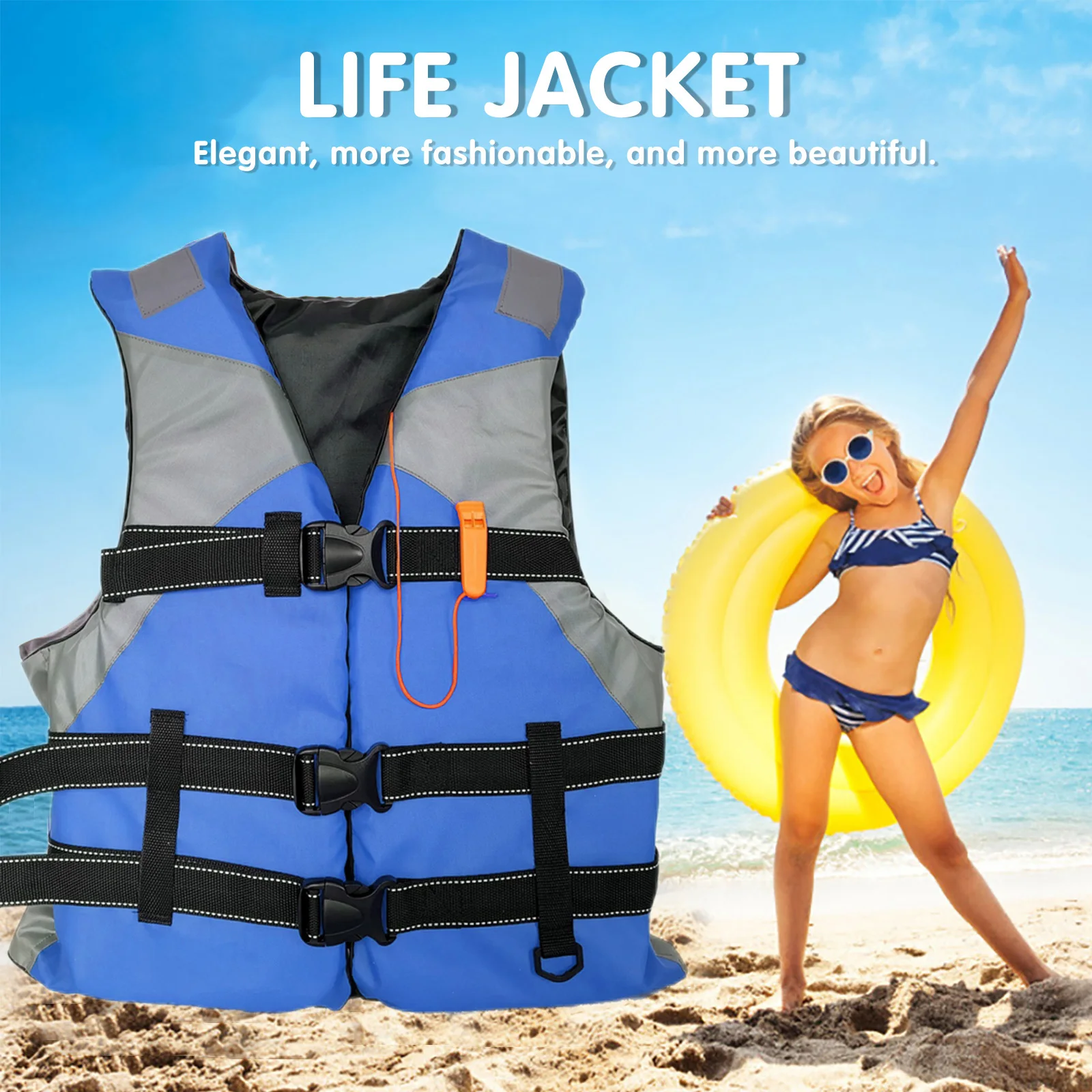 Floating Jacket for Adults Lightweight Safety Life Vest Portable Safety Swimming Float Jacket Buoyancy Aids for Fishing Kayaking