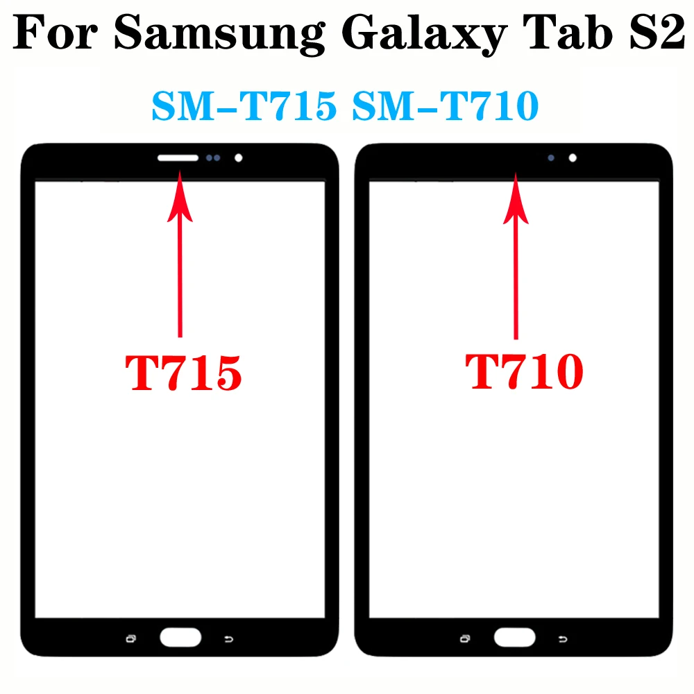 شاشة تعمل باللمس لسامسونج جالاكسي تاب ، لوحة زجاجية ، استبدال محول الأرقام ، 8.0 في ، SM-T715 ، SM-T710