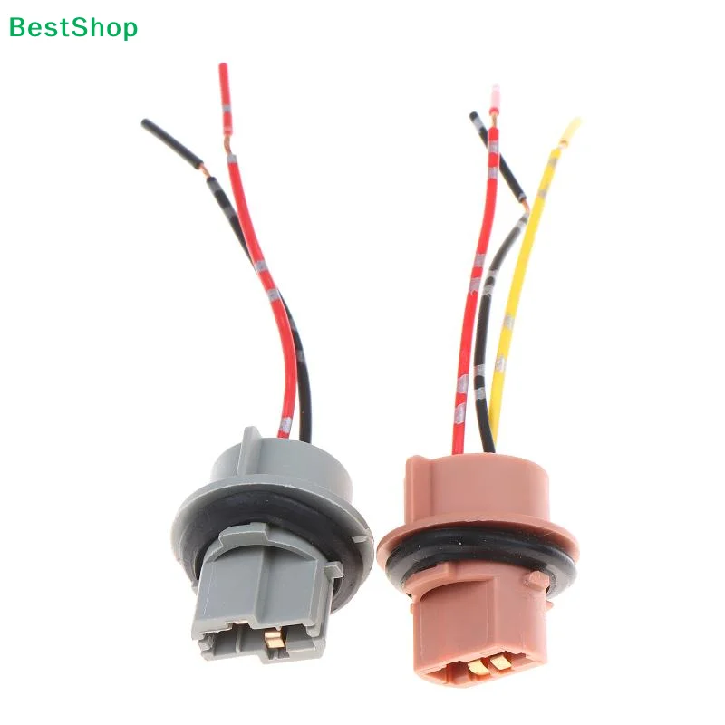 ✍2Pcs T20 7443 W21/5W 7440 W21W Socket Adapter Female Plug For Car Brake Light Reverse Lamp Turn Signal Headlight Light