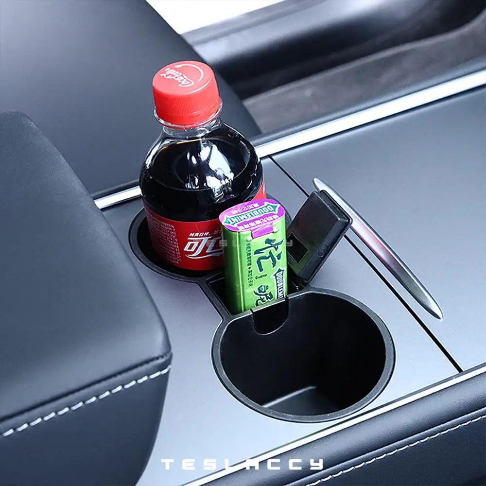 For Tesla Model Y  2021 2022 2023 Water Cup Holder Center Console Accessories Non-slip Waterproof Non-toxic Odorless Car