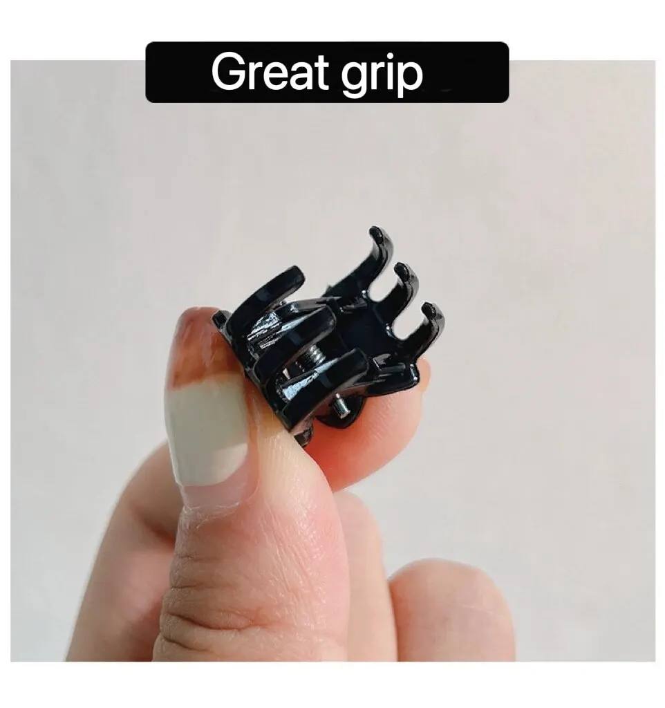 Small Hair Claw Clip CHILDREN\'S Girl Korean Simple Mini Black Transparent Plastic Clip Hair Clip CHILDREN\'S Hair Accessories