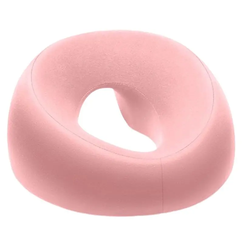 AB68 Grey Color Ergonomic Massage Face Pillow With Removable Cover And Breathing Hole For Spa, Salon And Home Use