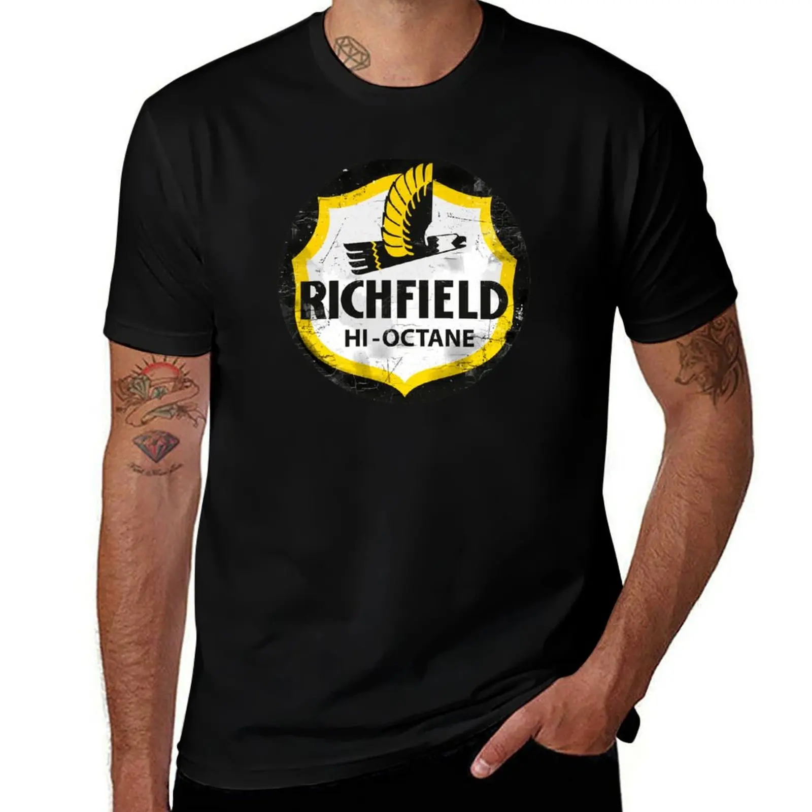 Richfield Hi octane vintage sign T-Shirt Plus Size Outdoor Casual Top