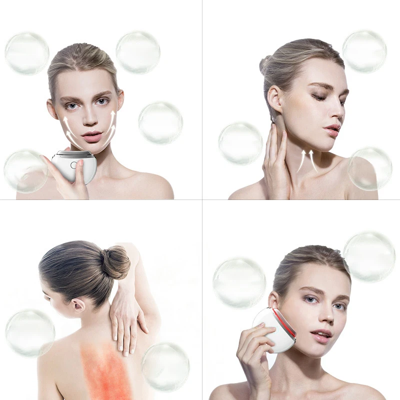 Electric Scraping Beauty Instrument Face Shoulder And Neck Scraping Plate Hot Compress Vibration Light Therapy Meridian Brush