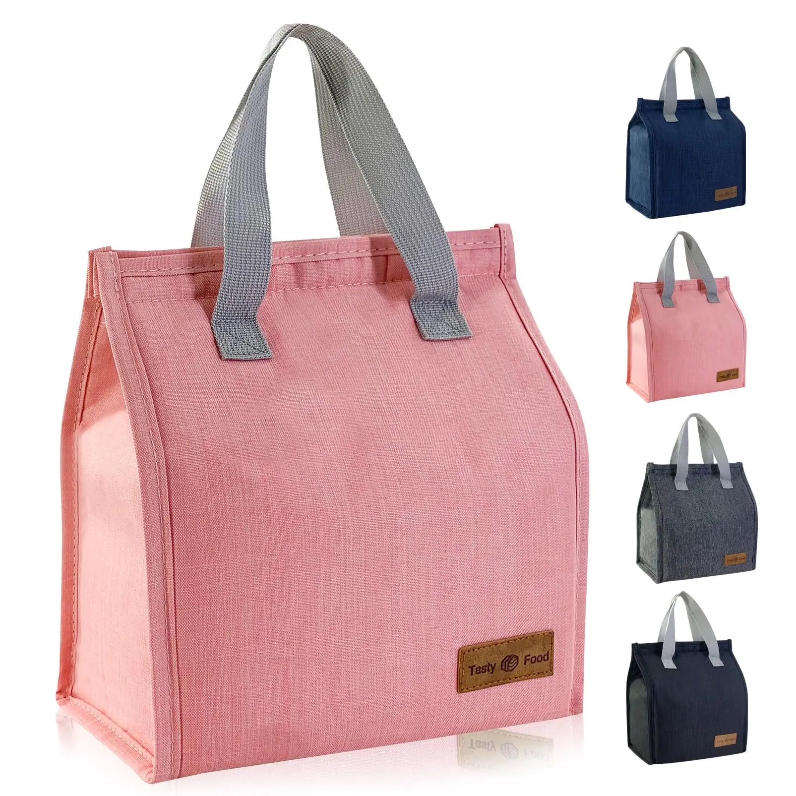 

Minimalist Lunch Bag, Reusable Insulated Bag for Women Men Box Container Leakproof Simple Bento Tote Cooler Picnic or Travel