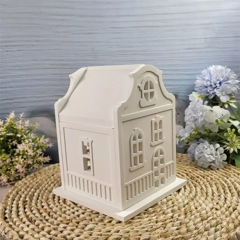 652F Creative Keyring Castes Molds Sturdy Silicone House Shpe Stylish Molds for Customes Name Craft Supplies Daily Use