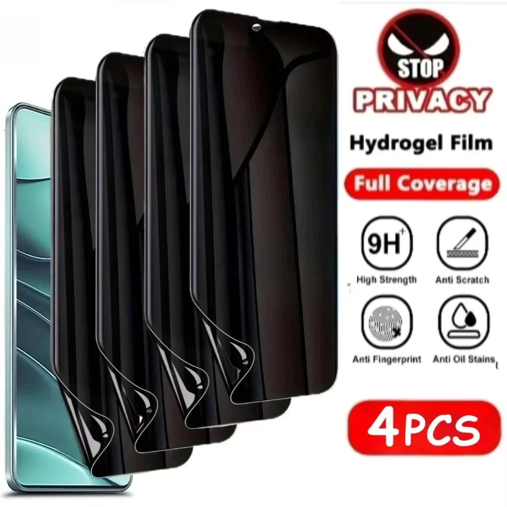 4Pcs Anti Spy Hydrogel Film for Samsung S23 S22 S21 Plus S26 S25 S24 Ultra A56 A55 A36 A26 A25 A16 A06 Privacy Screen Protectors