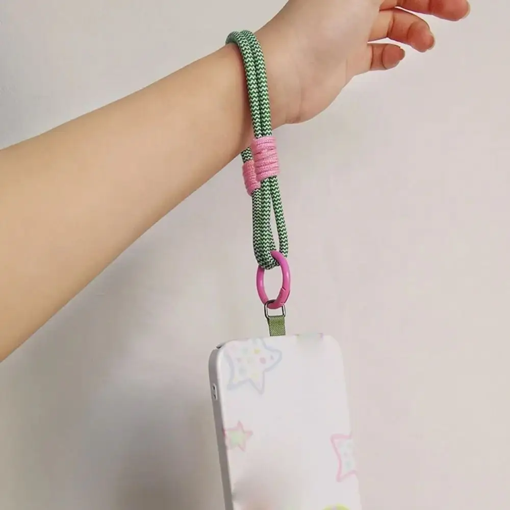 Cordón de nailon para teléfono, accesorio Universal para llavero, correas de muñeca para teléfono, cuerda antipérdida de colores dulces simples