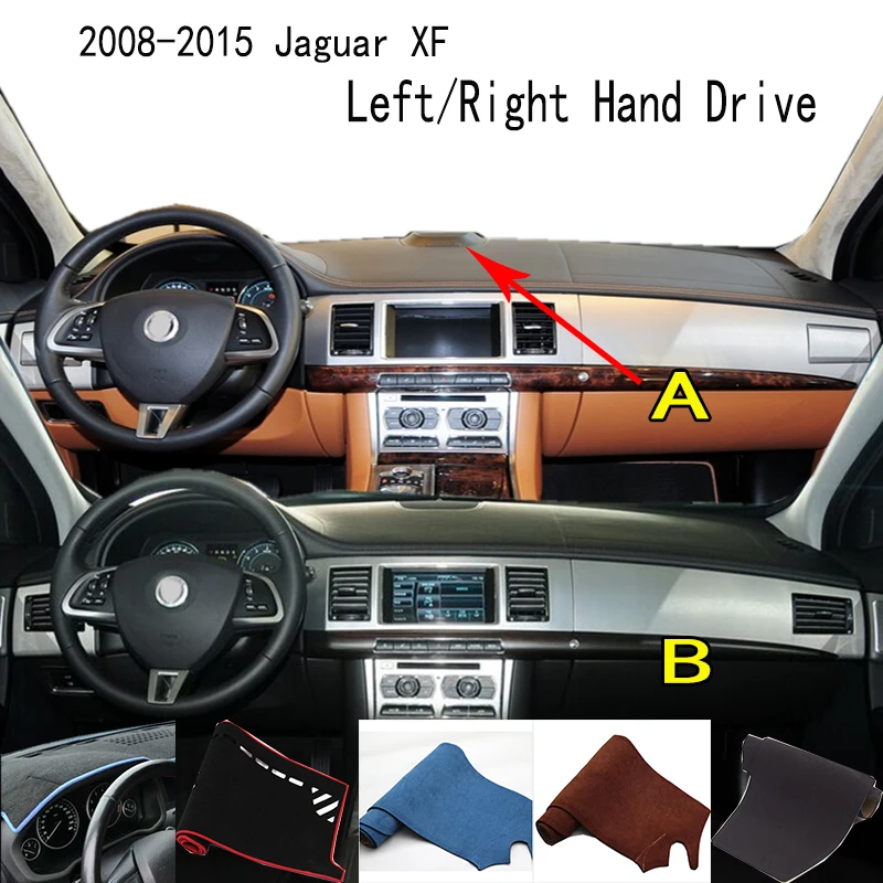 

For Jaguar XF XFR X250 2008-2015 Accessories Dashboard Cover Instrument Panel Dash Mat Dashmat Protective Pad