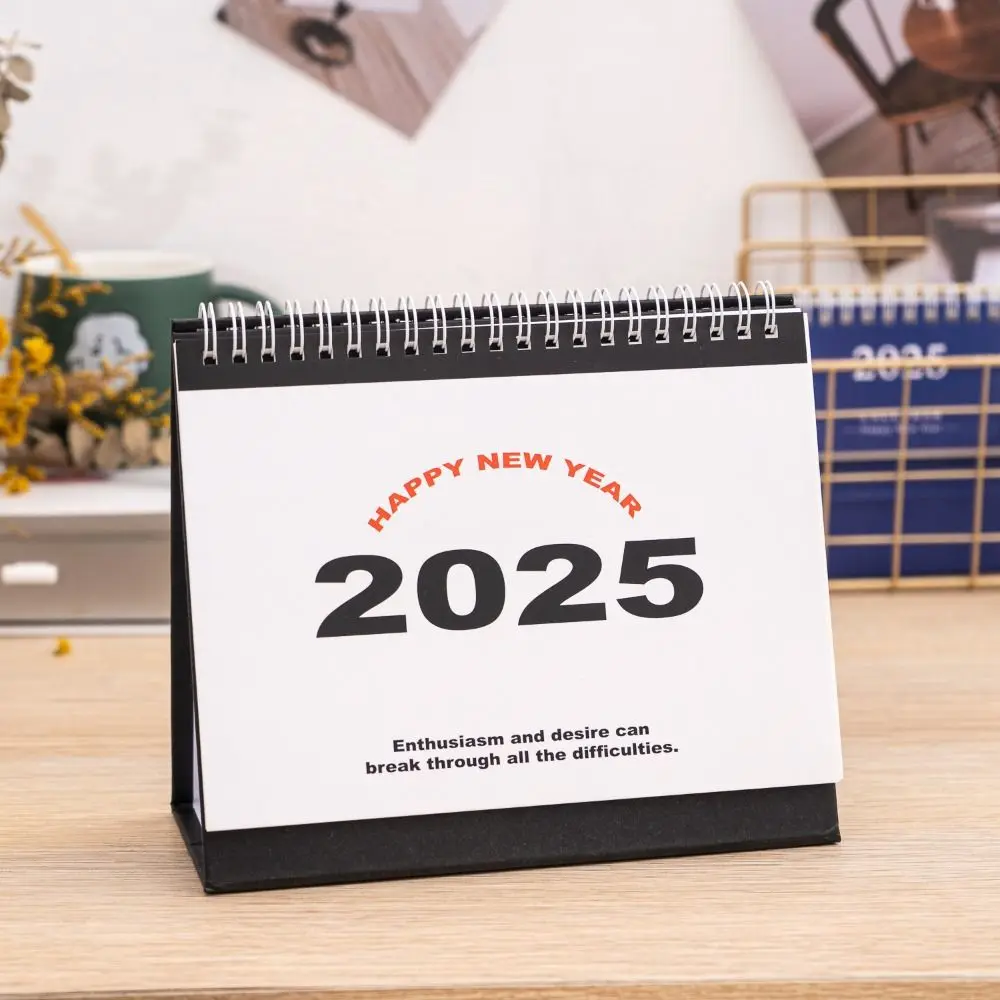 

Настольный календарь-планировщик Standing Flip 2025 на английском языке: ежедневное и ежемесячное планирование