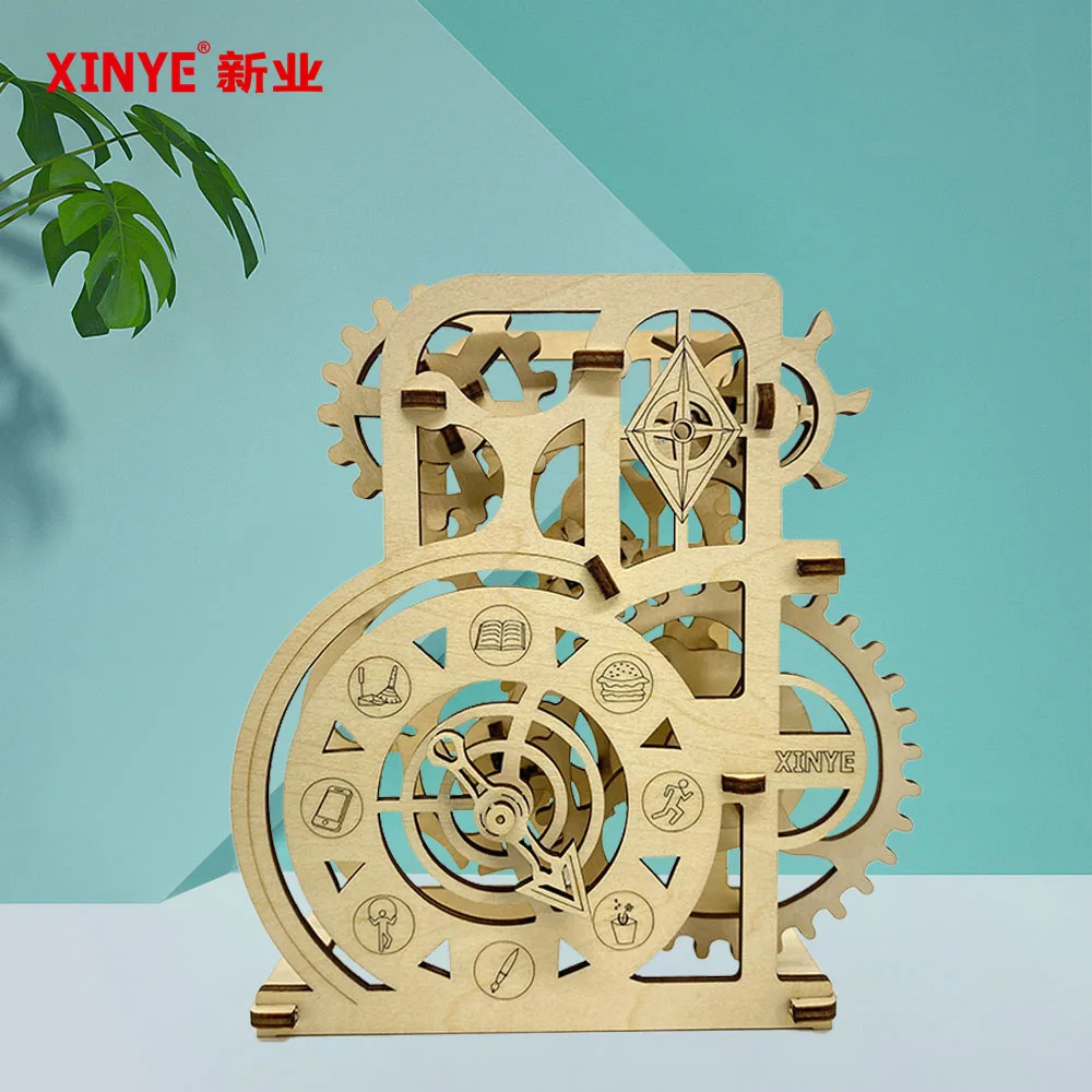 diy wooden lucky turntable 3D three-dimensional puzzle parent-child interactive hand-assembled children's educational toys