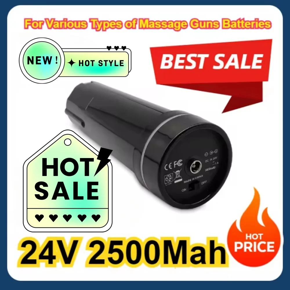 

24V 2500/4800/6800mAh Rechargeable Battery For Replacement Massage Gun Fascia