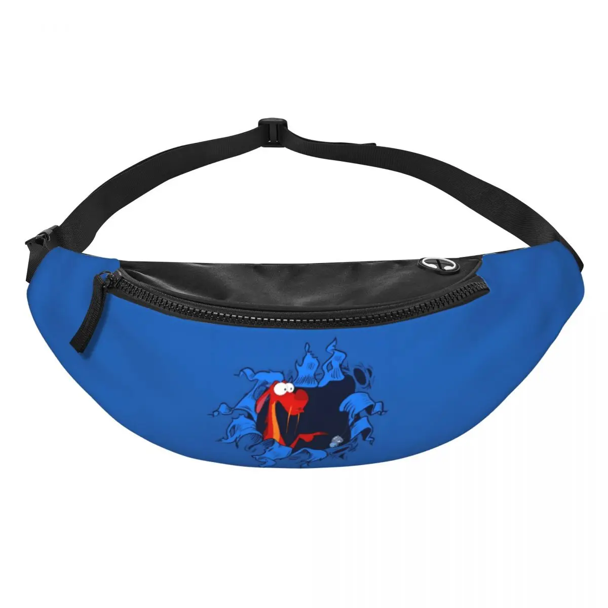 

Custom M-Mulan Cartoon Princess Fanny Pack Women Men Fashion Crossbody Waist Bag for Running Phone Money Pouch