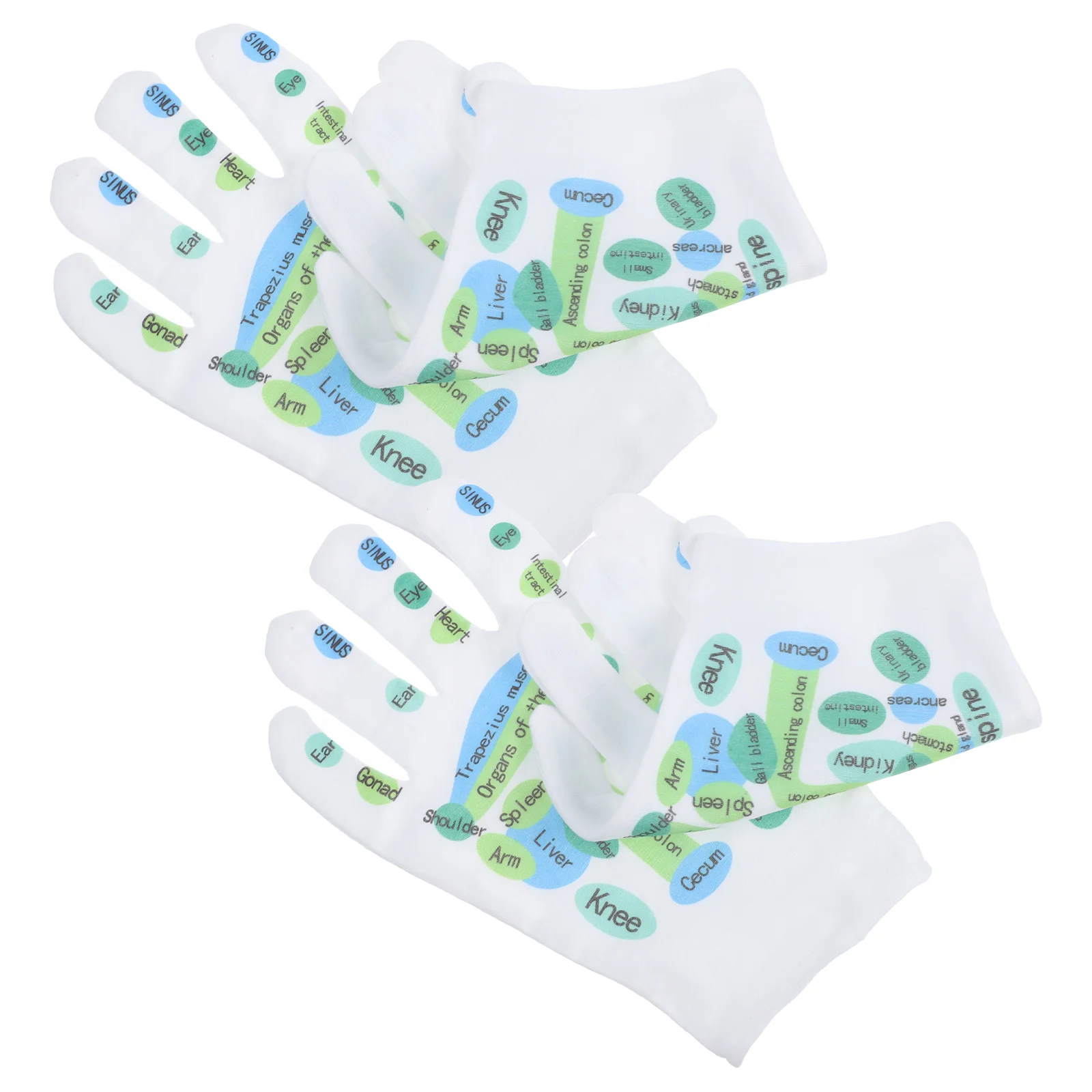 

2 Pairs Massage Gloves Acupressure Socks Foot Massager Tool Soft Cotton Unisex Use Foot Care Kit Self Heating