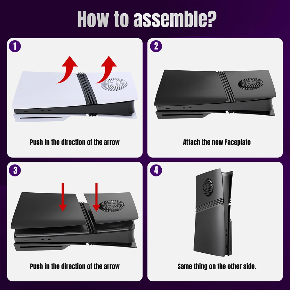 

Защитный чехол-накладка из ABS-пластика для консоли PS5 Pro (дисковая/цифровая версия), устойчивый к царапинам