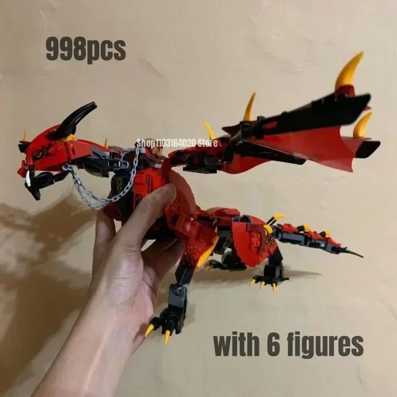 998pcs Firstbourne Building Blocks Model Fit 70653 Dragon Toys for Children Christmas Gift