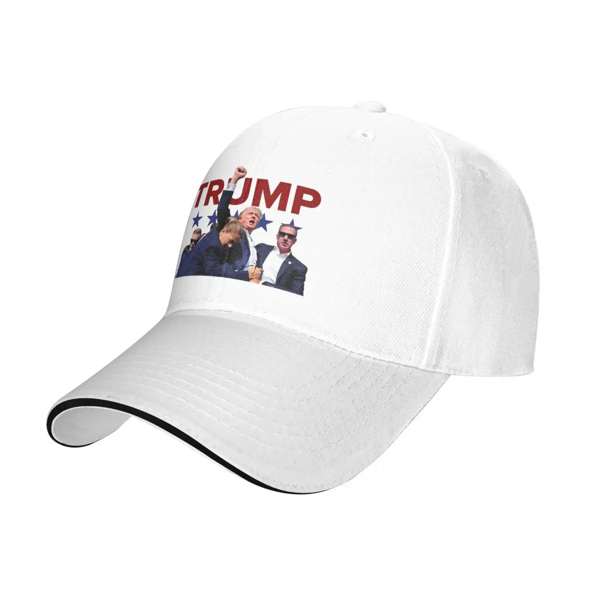 Trump Shot Fight 2024 Baseball Cap Casual Sandwich Hat Unisex Adjustable Hats Cap Outdoor