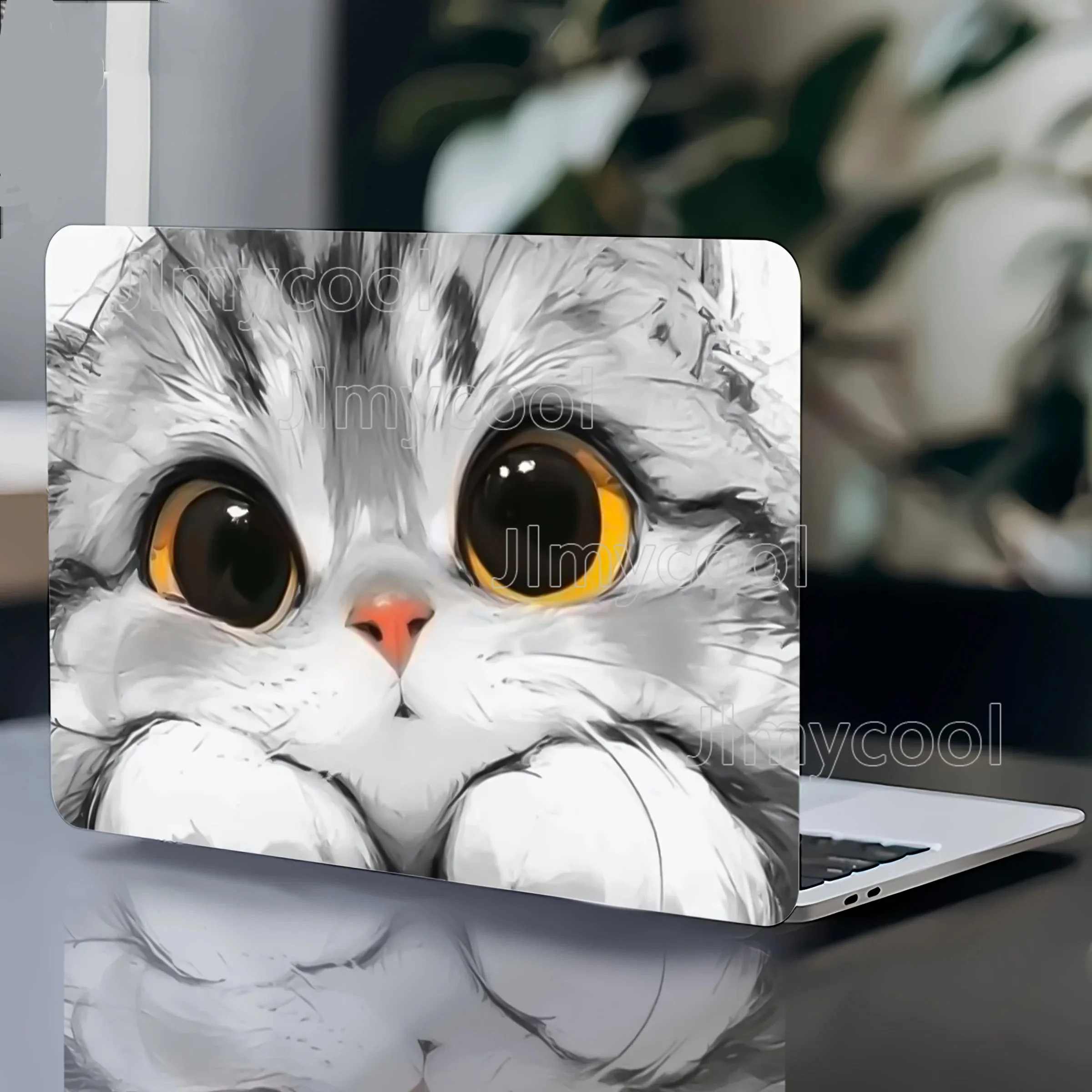 2 Pack Cute Cat Pattern Laptop Art Decal Case Universal Laptop Skin Sticker for Laptop Refrigerator Decor Decal Sticker