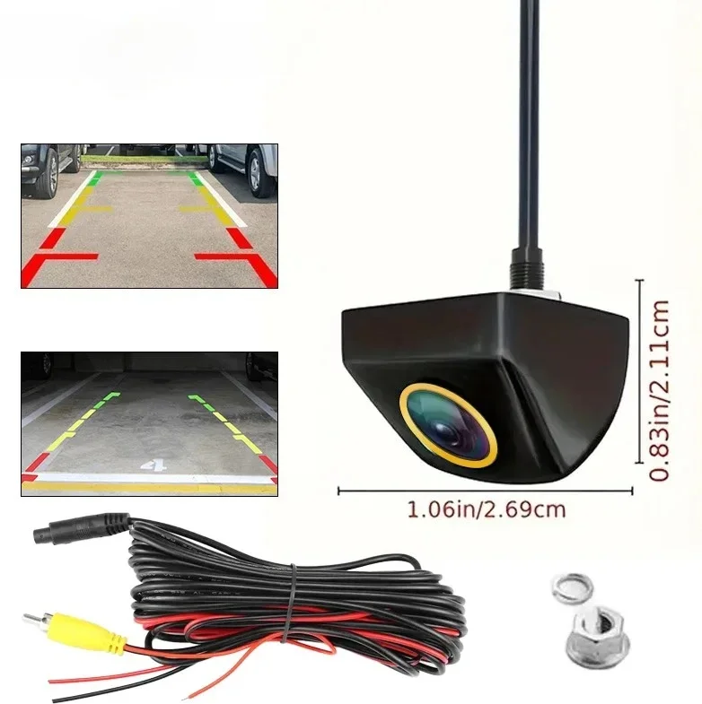 1080P AHD Car Backup Camera, 170° Wide Angle Waterproof Rear View Cam with Night Vision for Truck SUV