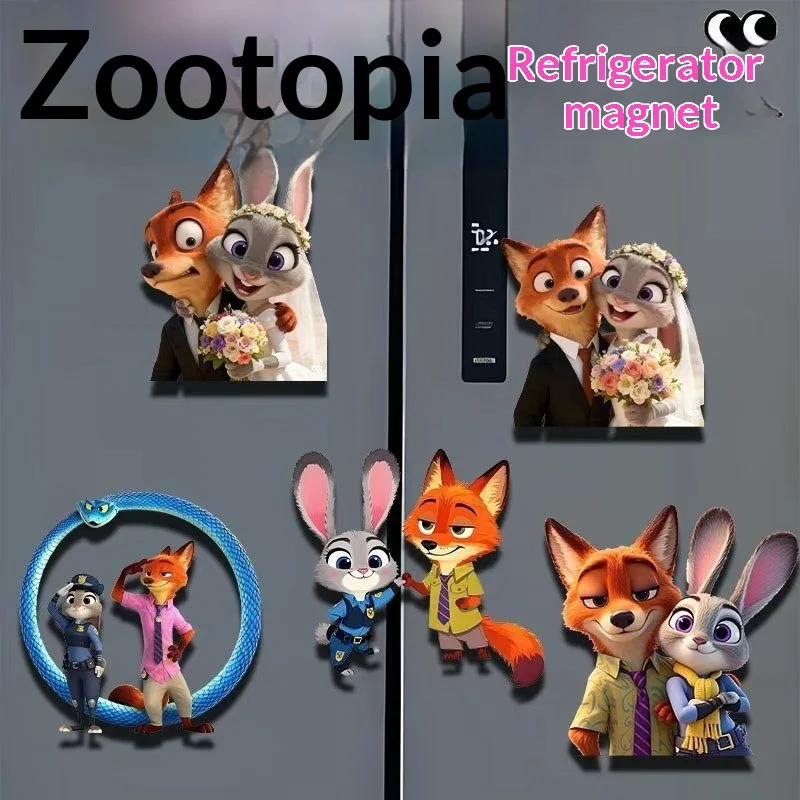 

Zootopia акриловое магнитное украшение для льда, высокая эстетика, модный креативный драматический магнит на холодильник