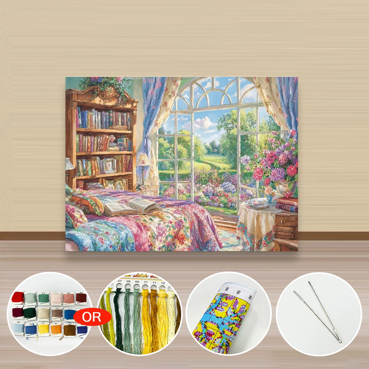 

1PC 30X40CM/11.8X15.7in ,11CT/14CT cross stitch kit DIY Valentine's Day gift embroidery set for festival ,Warm bedroom