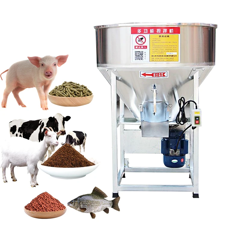 Professional Processing Hulling Animal Feed Mill Mixer 1 Ton Horizontal Feed Mixer Dairy Feed Mixer