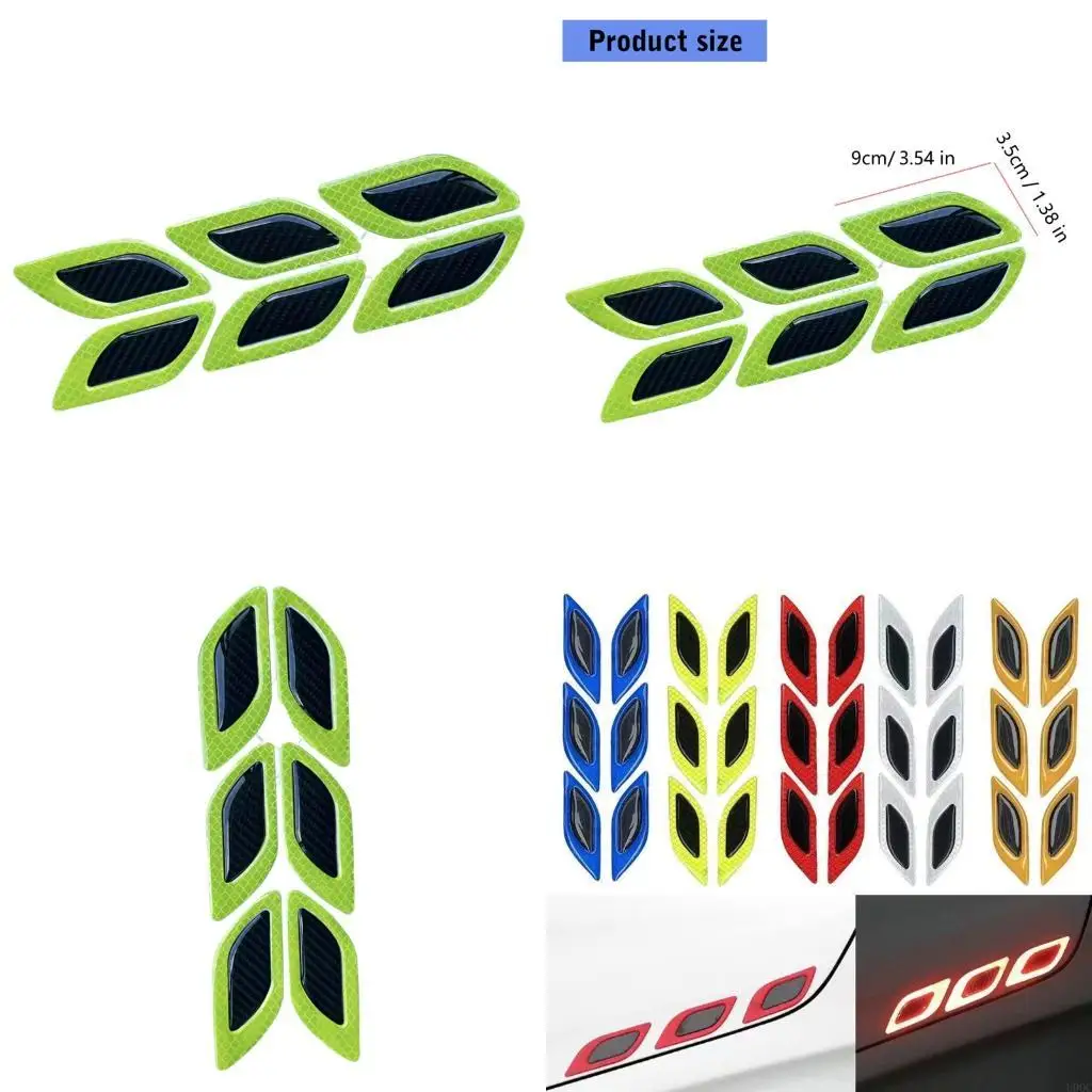 6 Pieces Strong Not Scratch Decals with Optical Grade Reflectivity Waterproof Door Border Guards for Automotive Use New