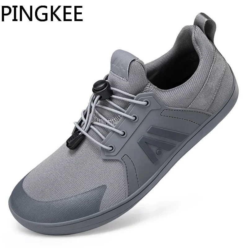 VENOCON PINGKEE Unisex Wide Feet ToeBox Barefoot Shoes Men Women Minimalist Athletic Sneakers Man Crossfit Leather Footwear