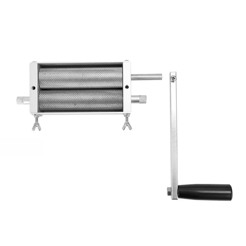 DiscountNewest Stainless Steel 2 Rollers Homebrew Barley Grinder Crusher Malt Powder Grain Mill For Home Beer BreNEW