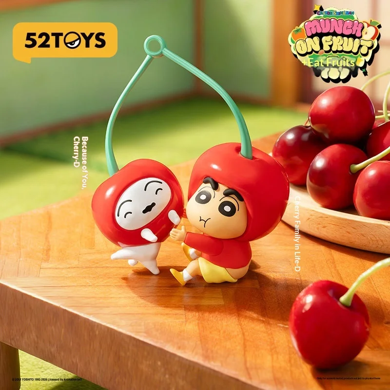 

52TOYS Crayon Shin chan Fruit Feast Series Blind Box Figure Cute Kawaii Cartoon Doll Home Desktop Ornament Collectible Model Toy
