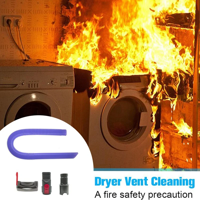 Dryer Vent Cleaning Kit For Dyson V7 V8 V10 V11 V15 V6 DC Series Vacuum Dryer Lint Vacuum Crevice Tool With Switch Lock Durable