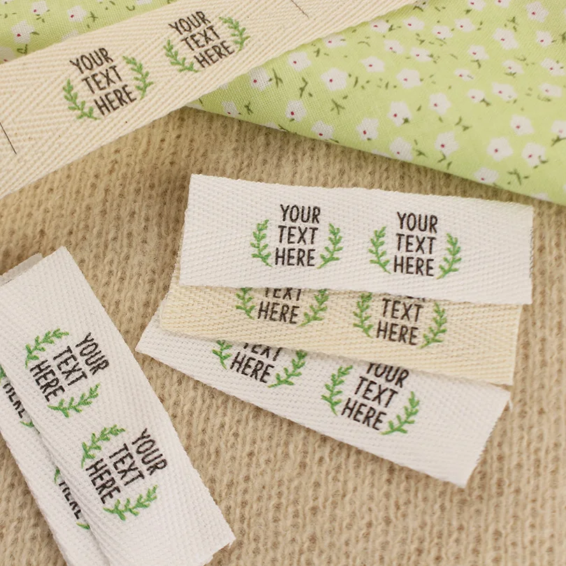 Twill Fold Tags with Customized Logo, Clothing Label,Sew Accessories, Handmade Labels, Free Shipping, Xw5553, 20x60mm