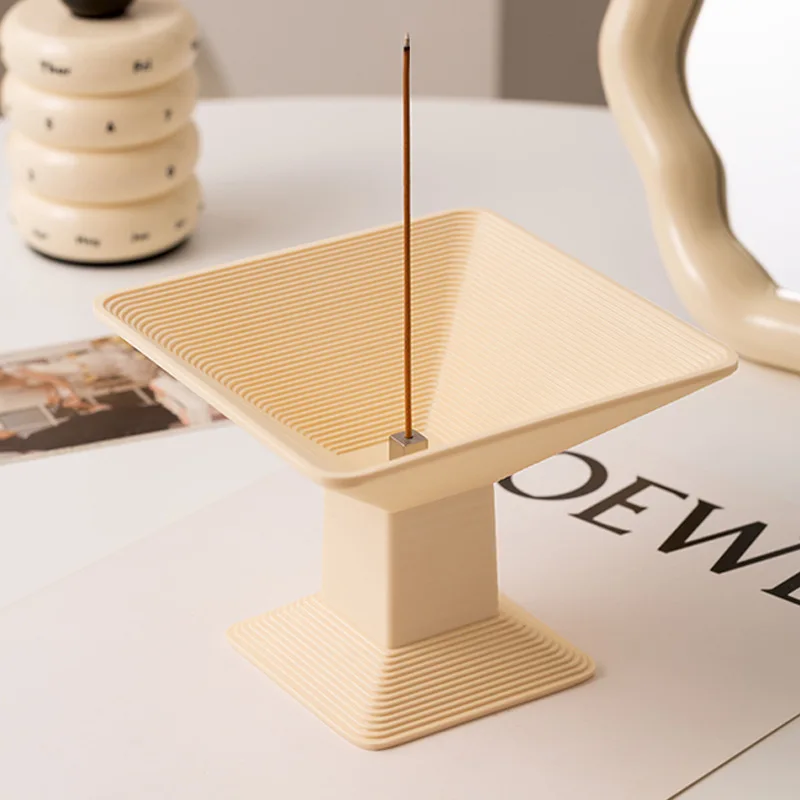 

1pc modern minimalist high foot fragrance plug, Japanese home desktop decoration art high foot line fragrance tray ornament
