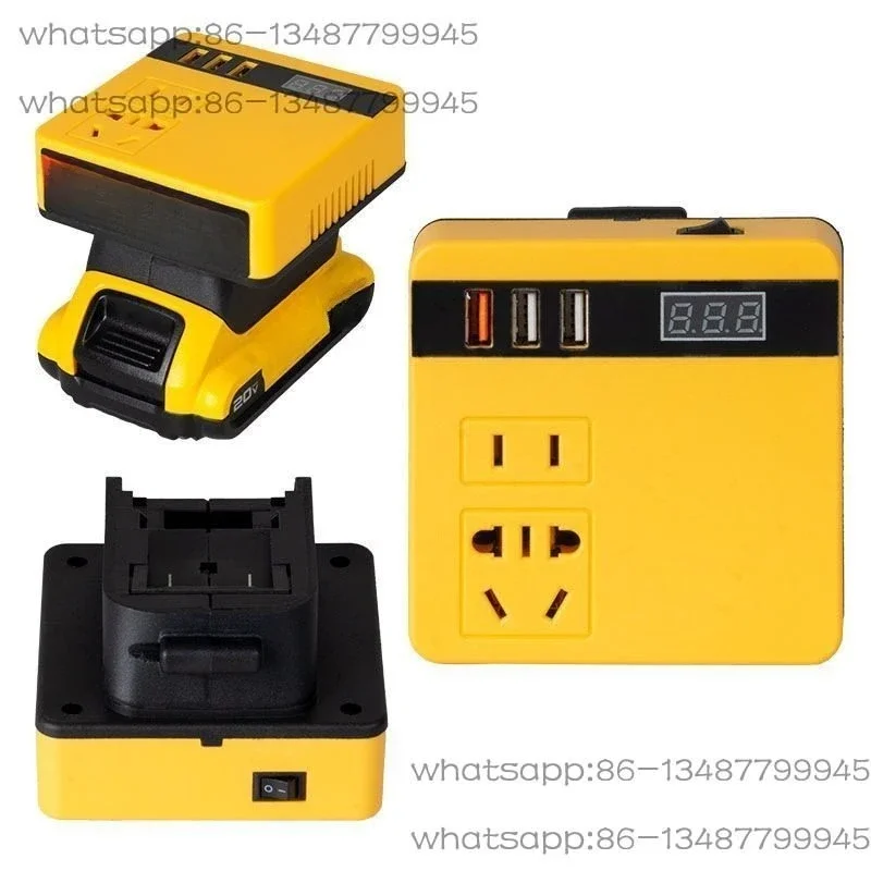 Outdoor Emergency 20V Power Inverter Converter DC to AC 220V USB 5V Output