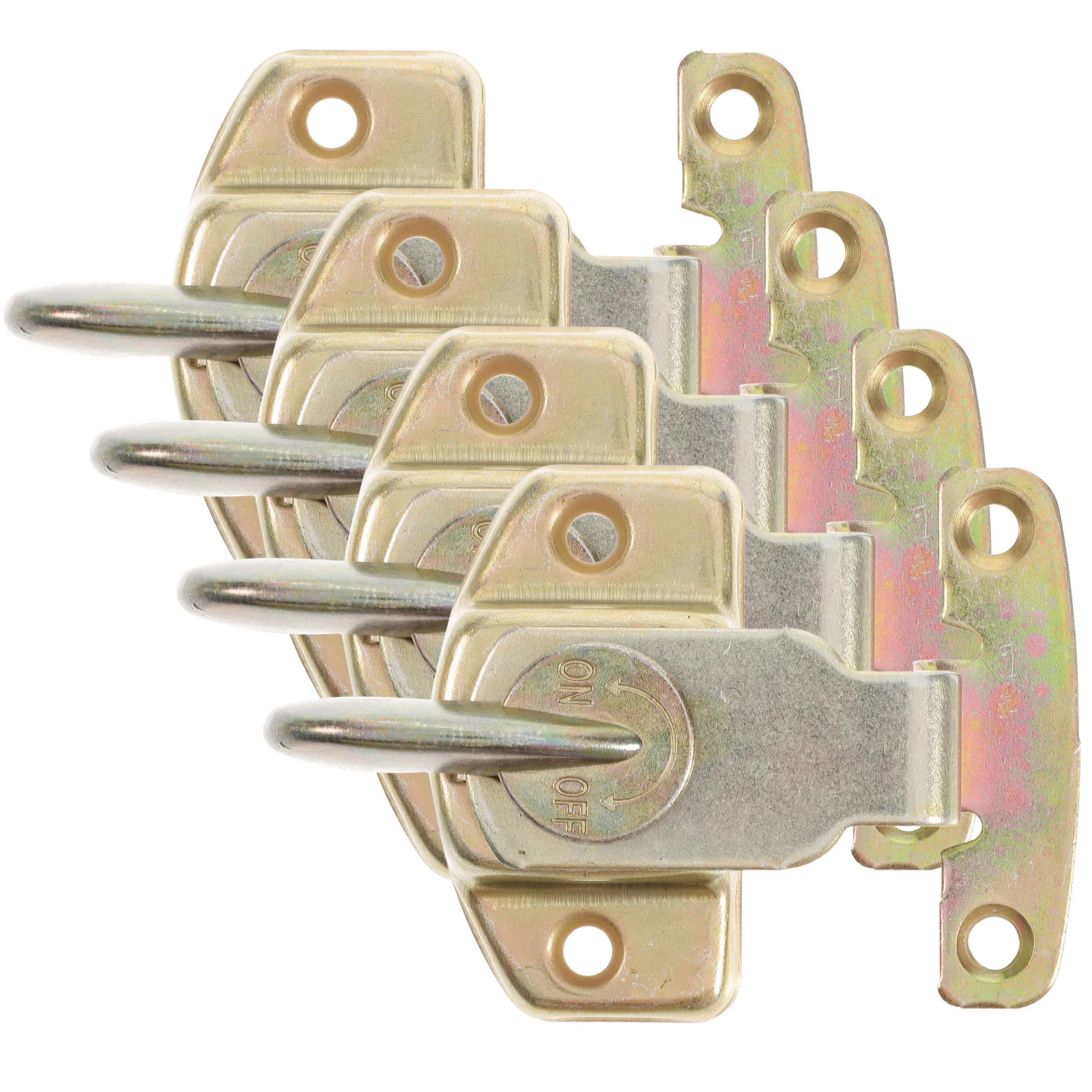 

4 Sets Metal Dining Table Lock Locks Spring Drawer Cabinet Buckle Golden Leaf Latches