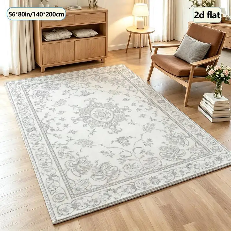 Light Luxury European-Style Medal-Patterned Carpet, Non-Slip Carpet, Suitable for Indoor Living Room Home Decoration