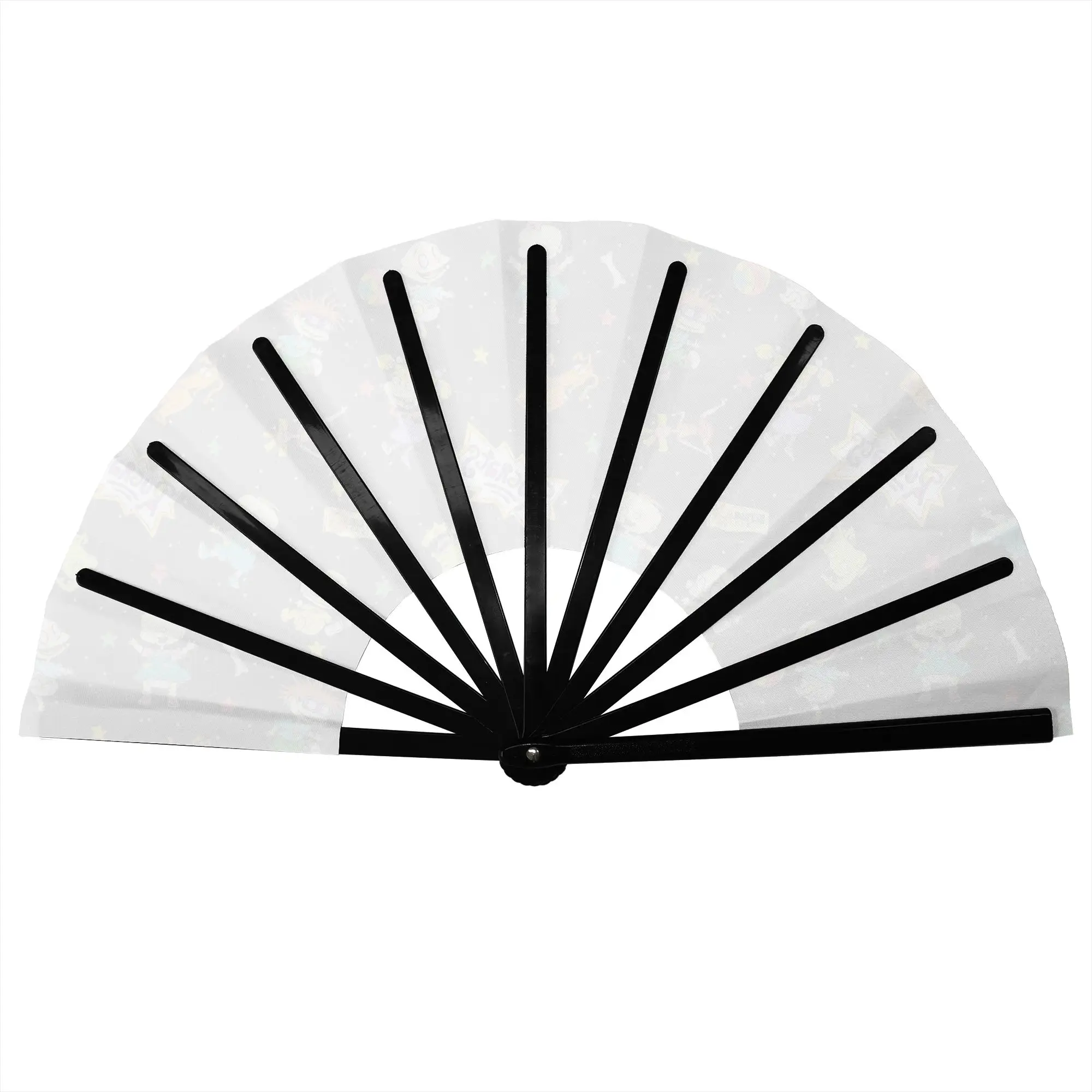 R-Rugrats Cartoon Folding Hand Fan  Polyester Fabric Fan Fashion Summer Accessory Decorative Fans