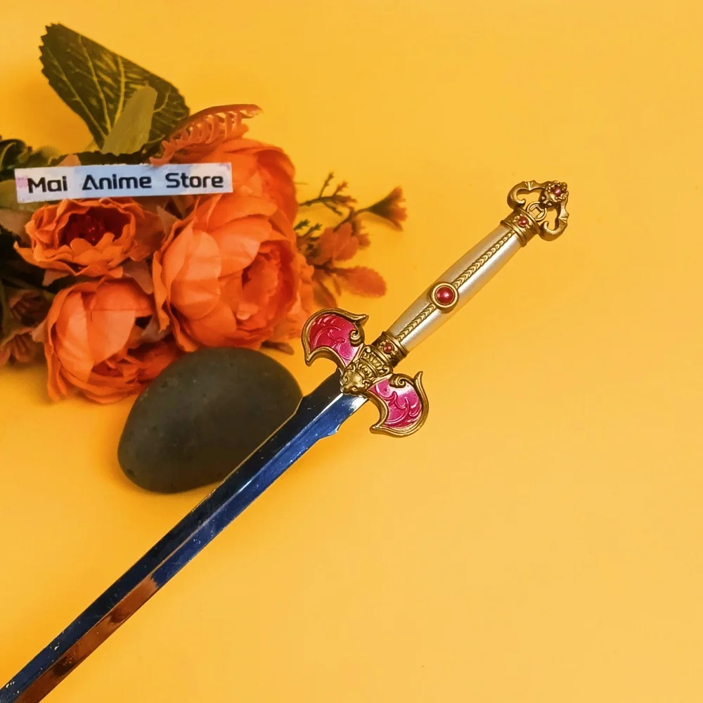 8.6in metal chinês antigo katana lâmina vermelho anime ninja faca espada tamanho real japonês katana original samurai sabre brinquedo presente