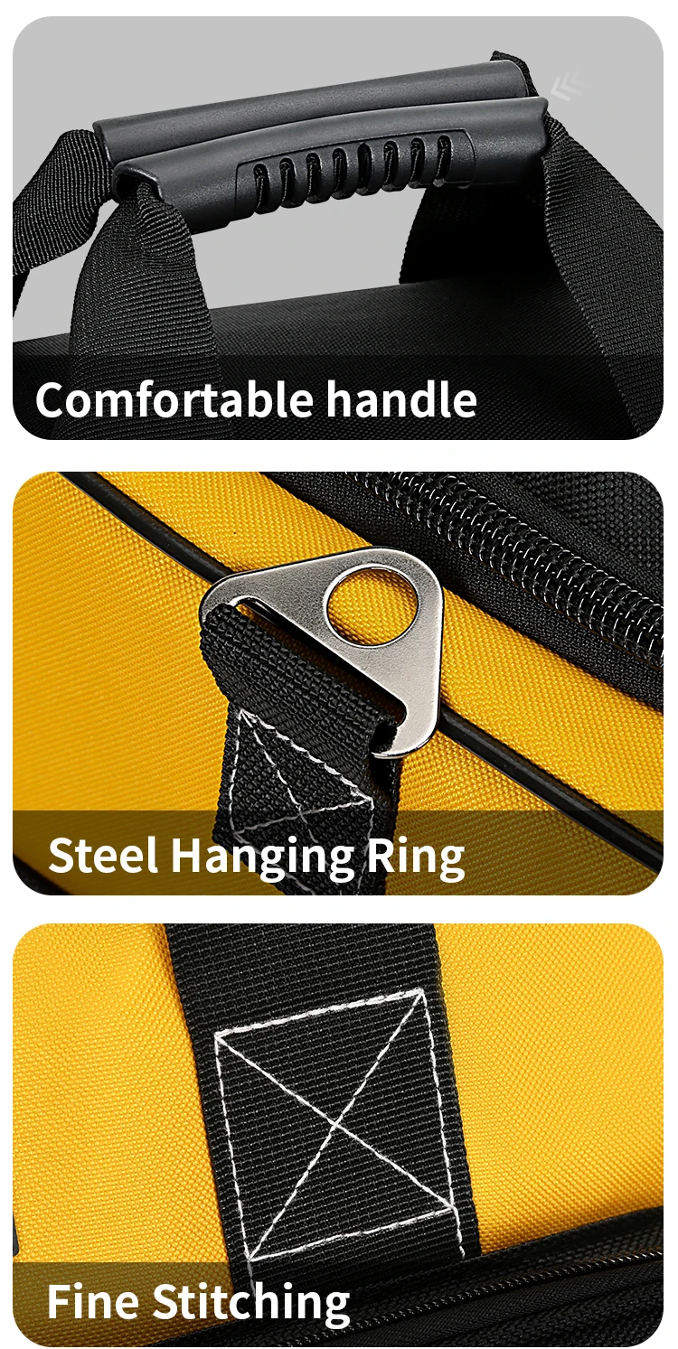 TUFFWORX Werkzeugtasche mit festem Boden, robuste Werkzeugtasche mit mehreren Fächern, Werkzeugtasche mit verstellbarem Schultergurt – Detail 8