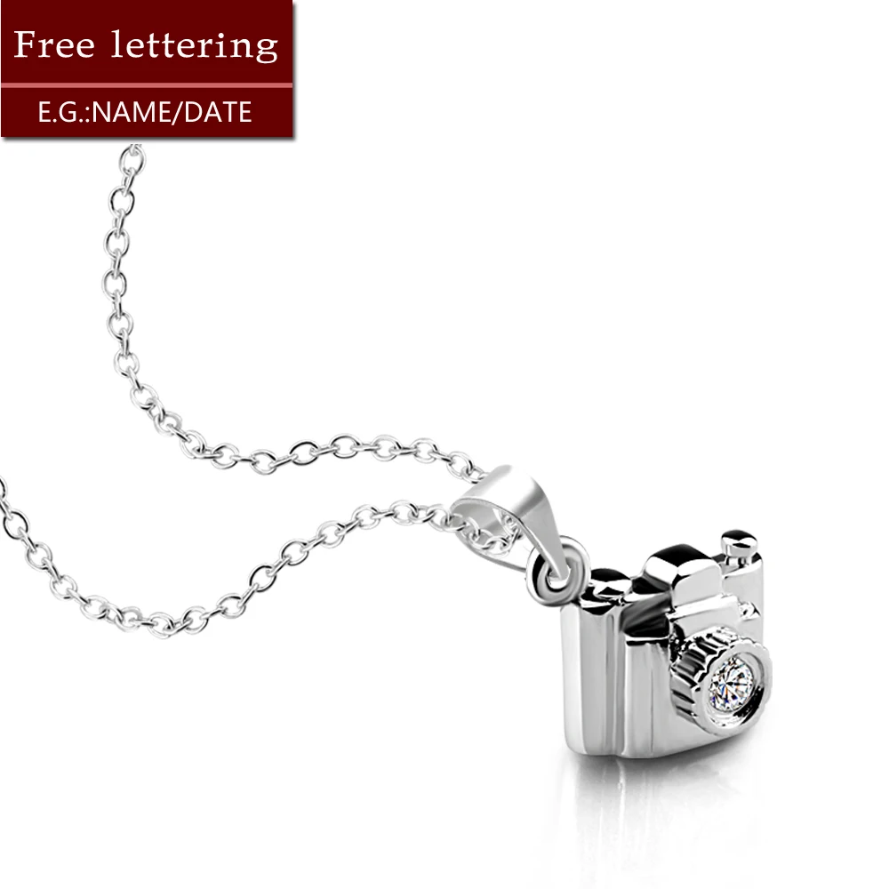 Clavicle Chain New Trendy 925 Silver Tiny Creative Camera Pendant Necklace for Women Exquisite Choker Fashion Jewelry Wholesales