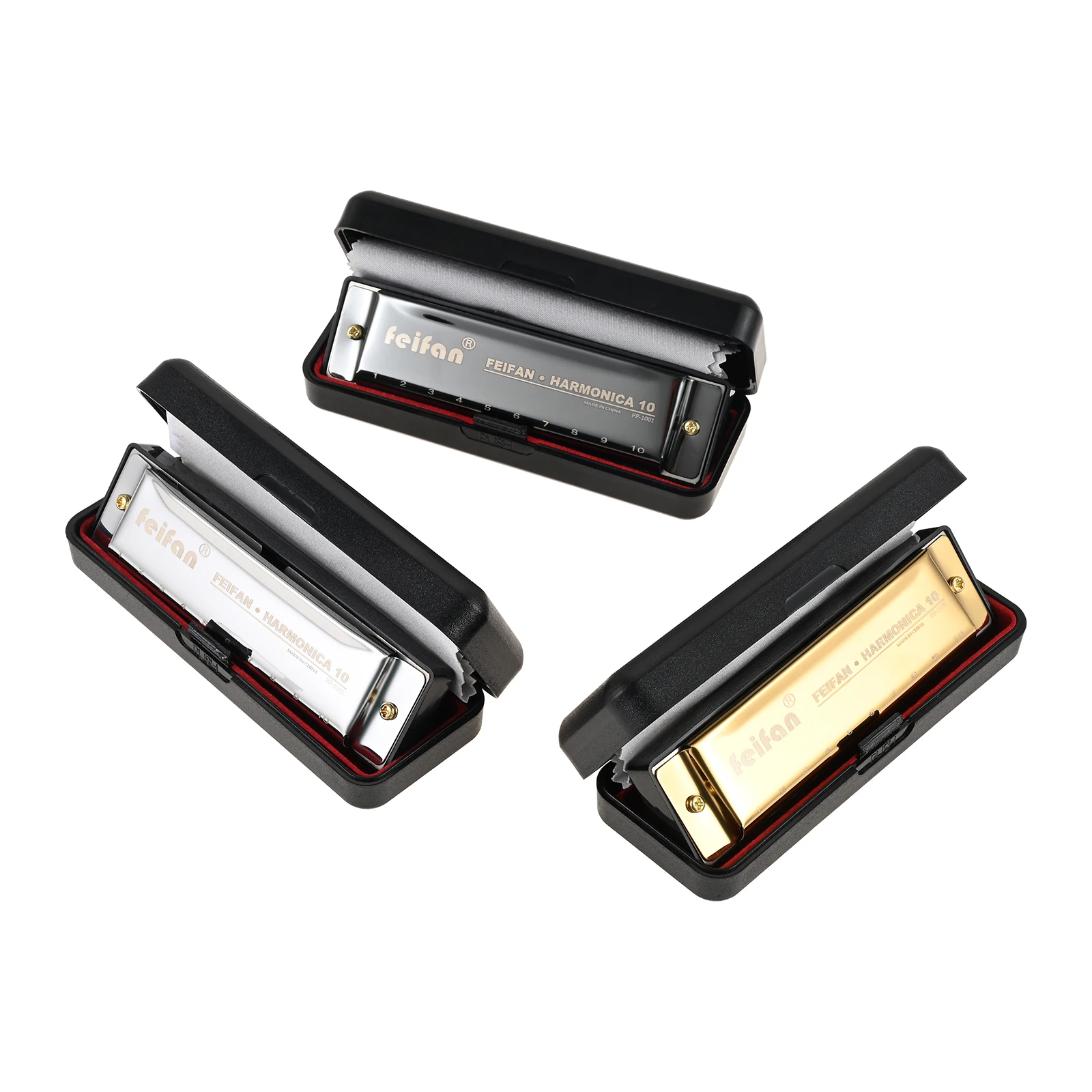 1pc 10 Holes Blues Harmonica Key of C Phosphor Bronze Reeds and ABS Comb Fit for Adult / Child / Beginner 4.1x 1.1x 0.74inch