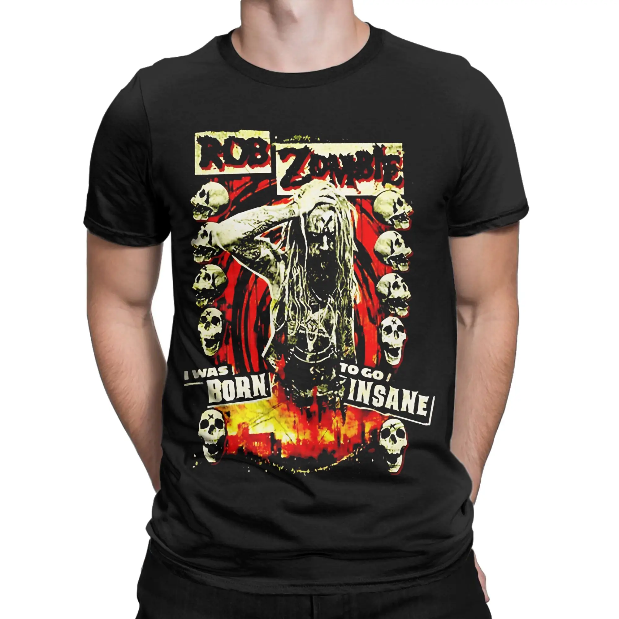 Camiseta gráfica de algodón 100% para hombre, hura zombie 09 rob zombie 01t, nuevas camisetas The Robzombie