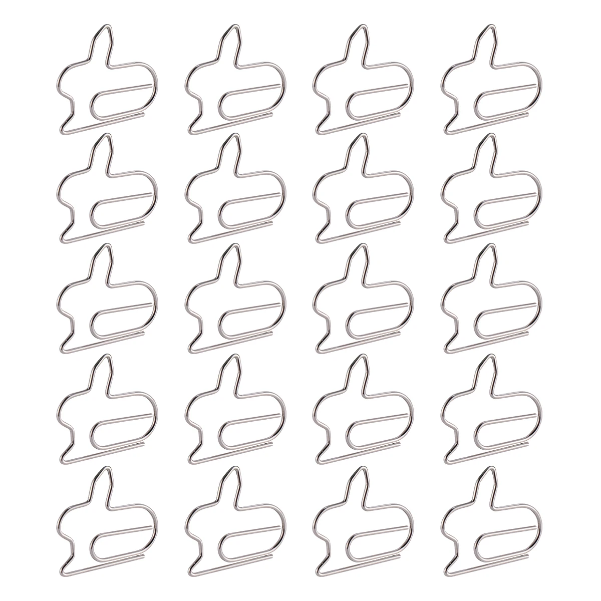 20 шт., скрепки для бумаг в форме кролика, креативные булавки в форме кролика для офиса, фото, заметки, зажимы для закладок, зажим для закладок, разные цвета