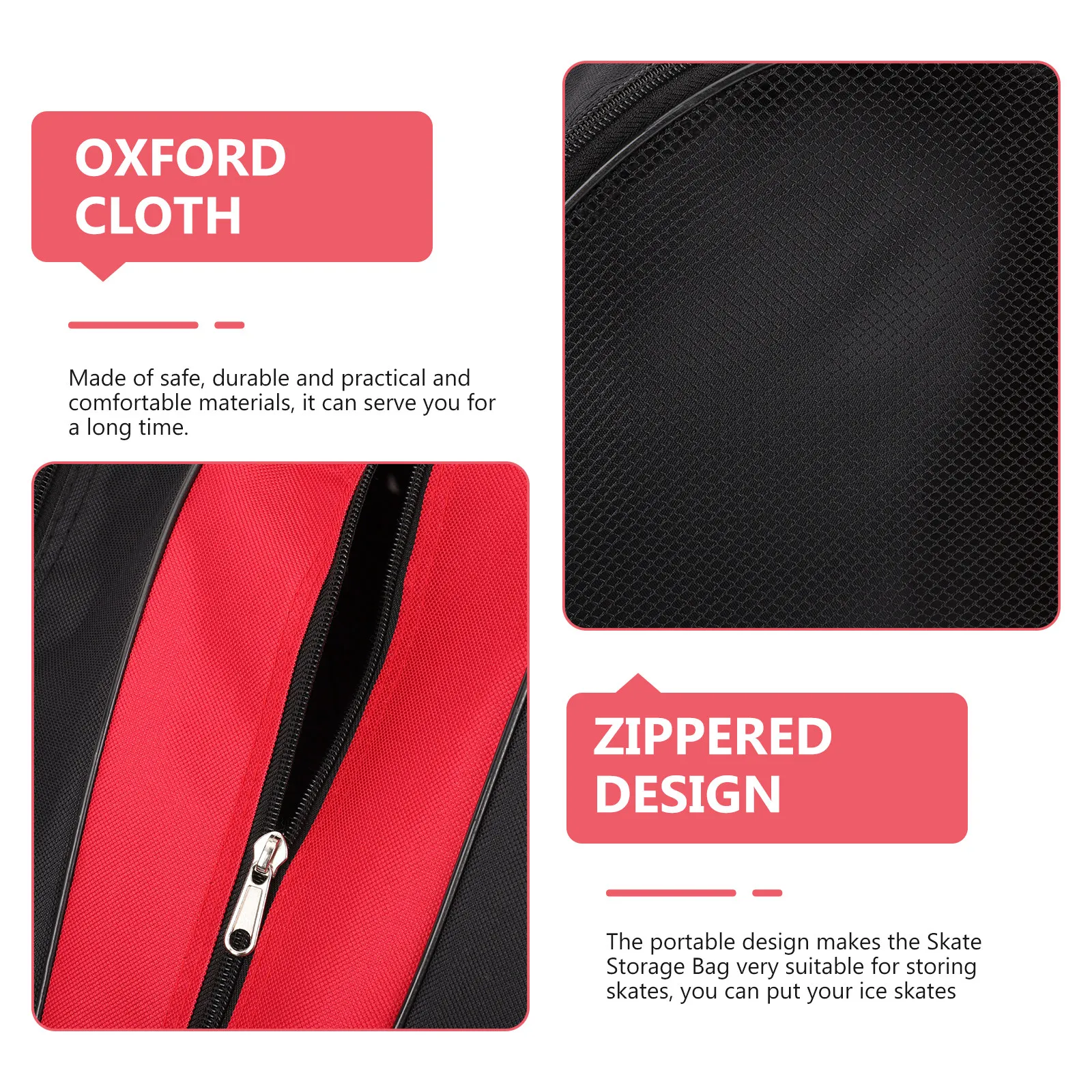 

Комплект из 2 сумок для роликовых коньков: прочные чехлы на молнии для обуви, портативные сумки для хранения снаряжения для активного отдыха, удобные для переноски