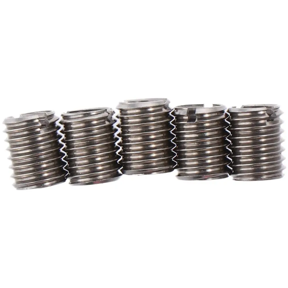 Kit de inserción de reparación de hilo de acero inoxidable, adaptadores de rosca, tuerca reductora de manga para M10 12mm macho a M8 hembra, 5 uds.