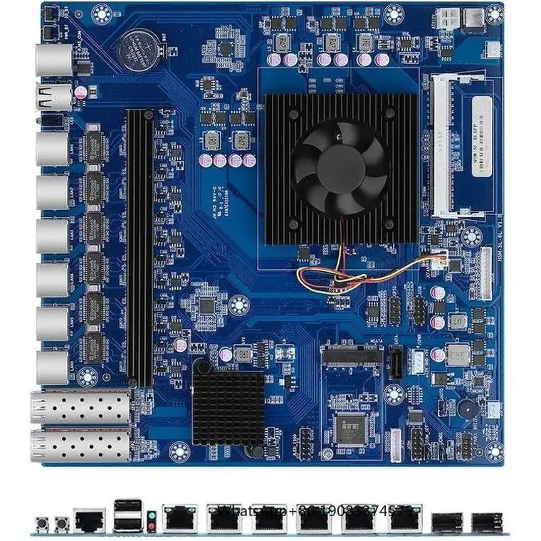 Core i7 Dual Core 6*1000MB LAN 2*SFP Firewall Motherboard with DDR3 Integrated Graphics Card for Network Server Devices