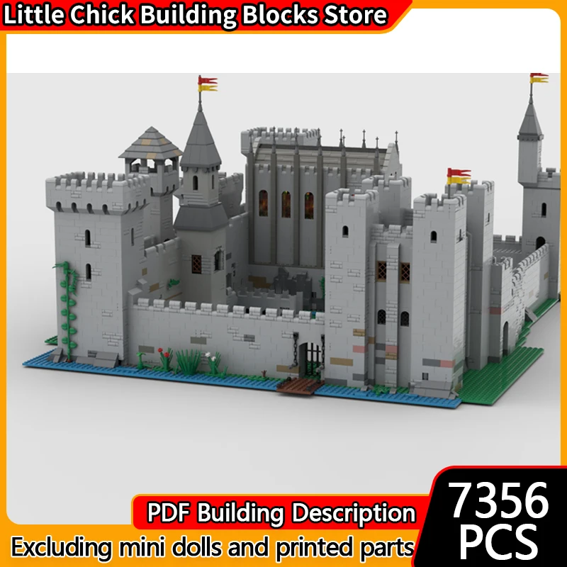 Medieval Castle Model MOC Building Bricks Large Castle Tower Modular Technology Children Holiday Gifts Assemble Toys Suit
